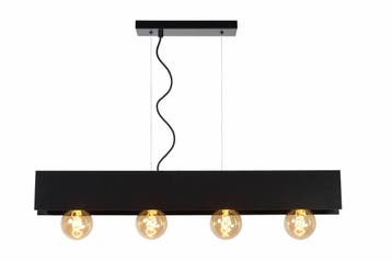 Hanglamp Lucide SURTUS -  - 4xE27 - Zwart -, Verzenden, Nieuw