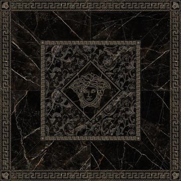 VERSACE Rosone Nero Amasanta Decortegel 156x156 - Vloertegel, Ophalen of Verzenden