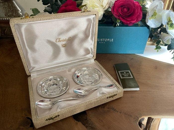 Christofle - Zout- en pepervaatjes - Wij zullen zout, Antiquités & Art, Antiquités | Meubles | Tables