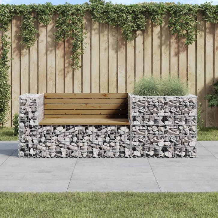 vidaXL Tuinbank met schanskorf geïmpregneerd grenenhout, Jardin & Terrasse, Ensembles de jardin, Envoi