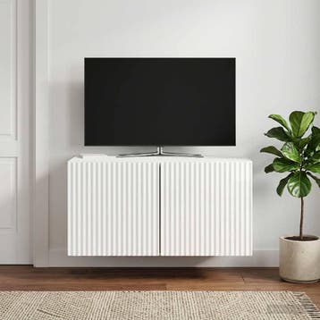 vidaXL Wandmontage TV-kast 59,5 x 41 x 30 cm Hoogglans Wit, Verzenden, Nieuw