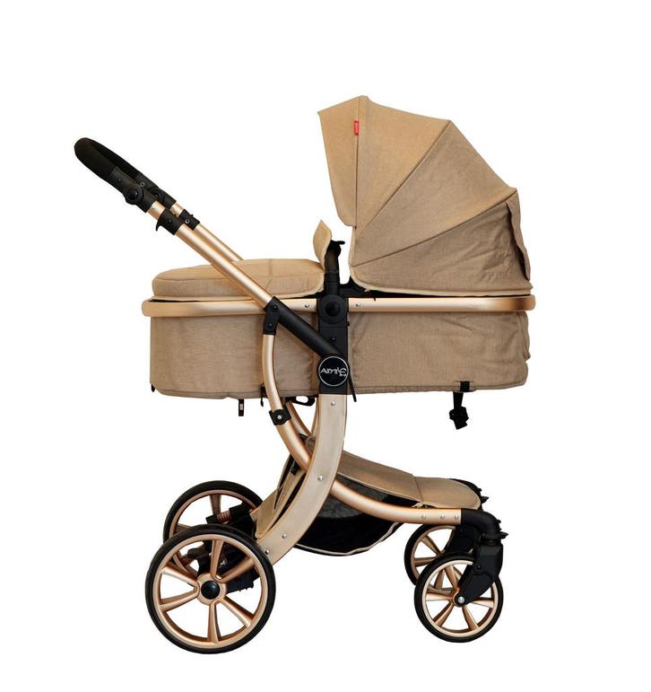 Bellaby Luxe Kinderwagen 2-in-1 - Goud - Verstelbaar, Kinderen en Baby's, Buggy's, Ophalen of Verzenden