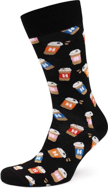 Happy Socks Sokken Take Away Latte maat 41-46 Heren, Kleding | Heren, Sokken en Kousen, Verzenden, Nieuw, Zwart, Happy Socks