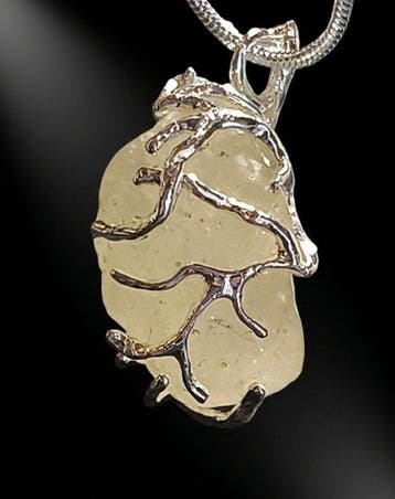 Metaal - Hanger - Impactiet Libisch glas