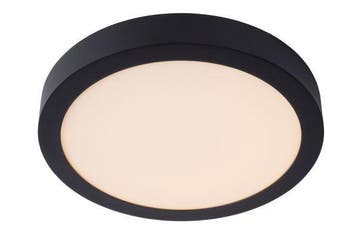 Lucide BRICE-LED - Badkamerlamp zwart 30cm rond dimbaar, Verzenden, Nieuw