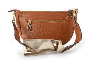 Laurent David Schoudertas Cognac, Handtassen en Accessoires, Tassen | Damestassen, Verzenden, Zo goed als nieuw