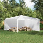 vidaXL Party Tent Zijwand 2 pcs Wit 400 x 195 cm PE en staal, Verzenden