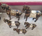 Figurine (5) - Bois, Cuivre