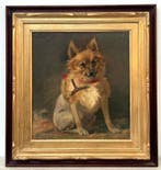 Eugenio Cecconi (1842-1903) - Ritratto di cagnolino