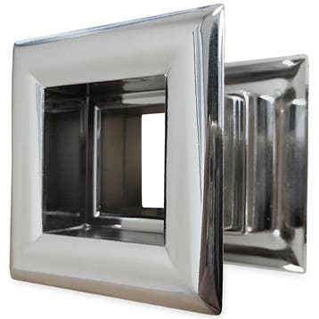 Vierkant deurrooster 29 x 29mm - kunststof chrome, Doe-het-zelf en Bouw, Verzenden, Nieuw