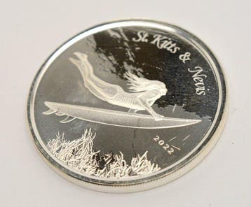 1 Troy Ounce - Zilver .999 - St. Kitts & Nevis - 2 dollars