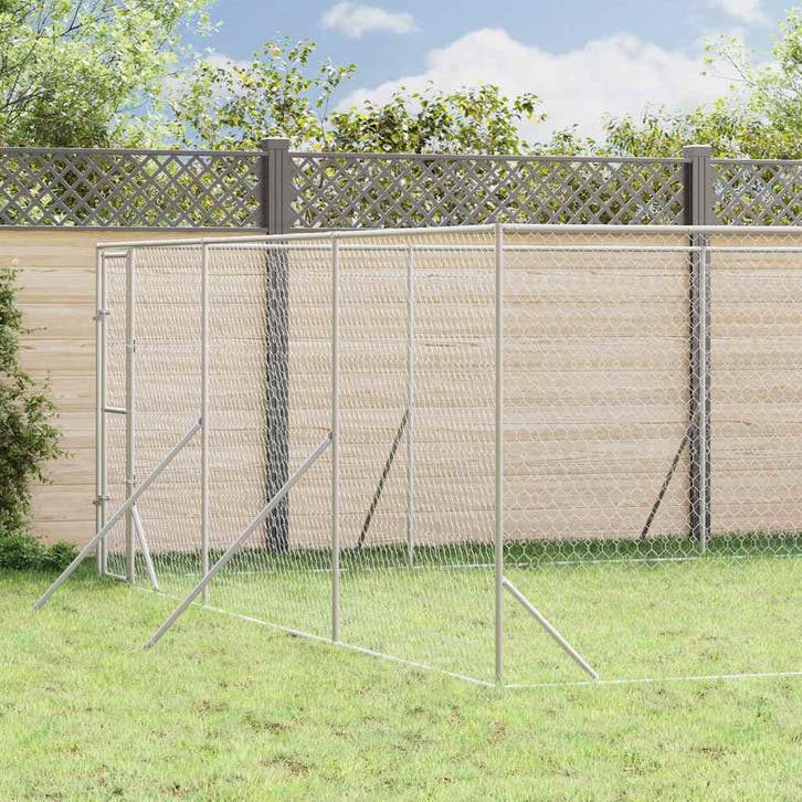 vidaXL Hondenkennel voor buiten 6x14x2 m gegalvaniseerd, Dieren en Toebehoren, Hondenbenches, Nieuw, Verzenden