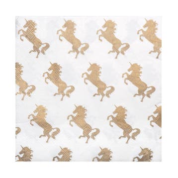 Servetten Eenhoorn Papier 33cm, Hobby en Vrije tijd, Verzenden, Nieuw