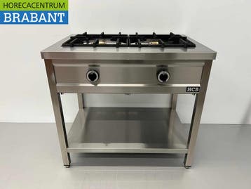 HCB RVS Pannenkoekenfornuis 2 branders 2 x 8 kW 90 cm GAS, Ophalen of Verzenden, Nieuw in verpakking