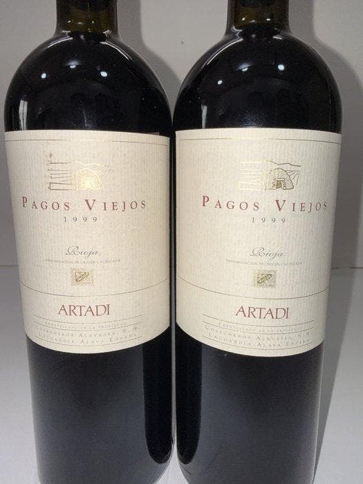 1999 Artadi, Pagos Viejos - Rioja DOC - 2 Flessen (0.75, Verzamelen, Wijnen
