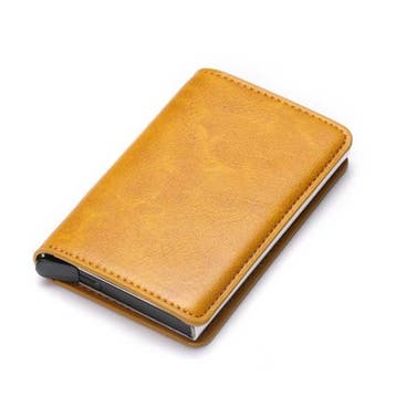 RFID Creditcard Houder Portemonnee - Vintage Leren Aluminium, Verzenden, Nieuw