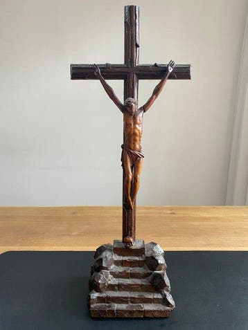 Crucifix - Hout - 1850-1900 - Corpus Christi op Golgotha -