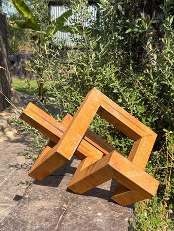 Ana Lucia B.M - Sculpture Corten - XL - No Reserve, Antiek en Kunst