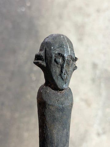 Ceremonieel peddel met voorouderfiguur uit Sentani, Papua -