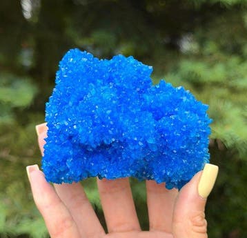 SANS RÉSERVE! 322 g XXL CHALCANTHITE Bleu électrique LAB