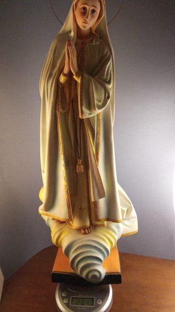 Beeldje, Nossa Senhora de Fátima - 52 cm - Smeedijzer