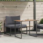 vidaXL Buiten Stalen Zitten 2 pcs Antraciet Staal, Verzenden, Nieuw
