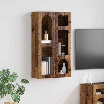 vidaXL Hangkast met plank ELST Oud hout 59 x 20 x 100 cm, Verzenden
