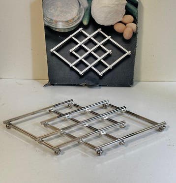 Plateau - Plaqué(e) argent - Trivet, Jacques Adnet,
