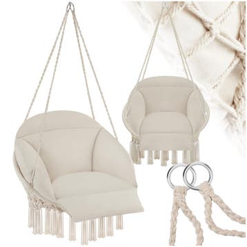 Hangstoel Samira - beige, Verzenden, Nieuw