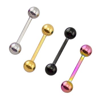 Fako Bijoux - Barbell Piercing - 12mm - Set - 4 Stuks, Verzenden, Nieuw