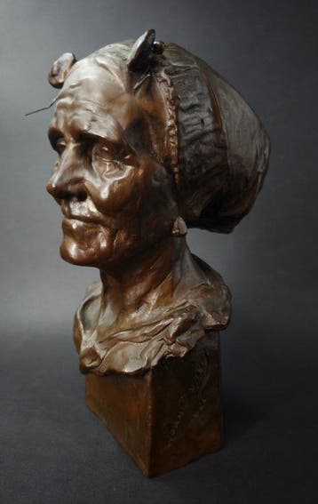 Toon Dupuis (1877-1937) - Buste, Scheveningse vissersvrouw -