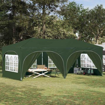 vidaXL Pop-up Feesttent 575 x 288 x 245 cm Groen Oxford Stof, Verzenden, Nieuw