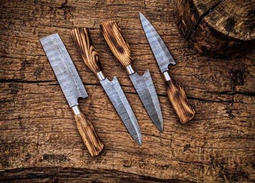 Premium Hand Forged Damascus Steel wooden handles Kitchen