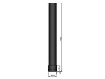 rookkanaal enkelwandig L:1m Ø100mm pelletkachel, Verzenden, Nieuw