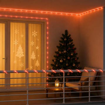 vidaXL LED-lichtslang voor de kerst 1200 LEDs Rood en 50 m, Verzenden, Nieuw