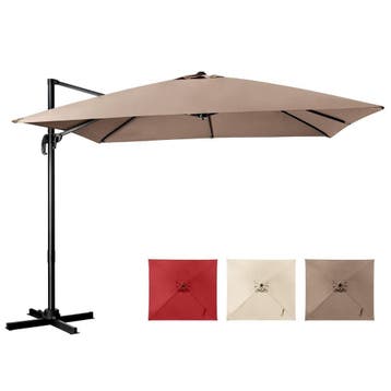 2dekans | Coast Zweefparasol - Kantelbaar - 300 x 300 x 273, Jardin & Terrasse, Ophalen of Verzenden