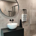 BWS Handdoekenrek Industrieel | 60x12.5x12.5cm | Mat Zwart, Ophalen of Verzenden, Nieuw, Bad