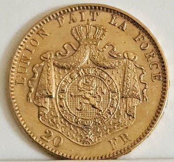 Belgique. Léopold II. 20 Francs 1878 (Sans prix de réserve)