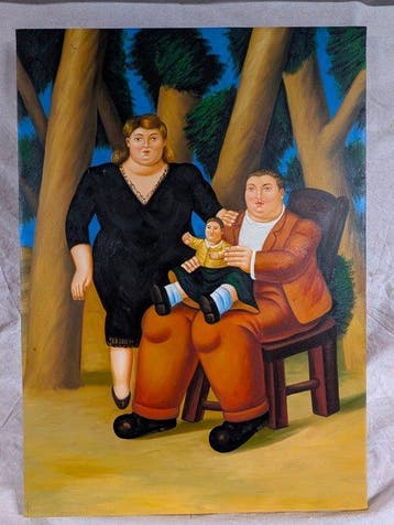 R. Giordano (XX-XXI) - Ritratto di famiglia nel parco, da