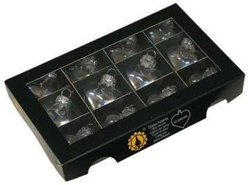 Kerstballen Glas Clear Pearl 40 mm doos 12 stuks, Nieuw