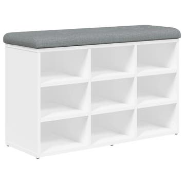 Schoenenbank Wit 82cm | Retour Deal | -40% Korting, Verzenden, Zo goed als nieuw