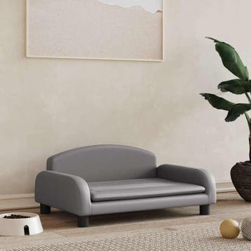 vidaXL Hondenmand 70x45x30 cm kunstleer grijs, Verzenden