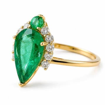 Zonder minimumprijs - Ring - 14 karaat Geel goud - 1.61ct.