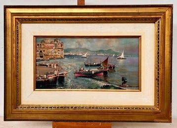 Attilio Pratella (1856-1949), attr. a - Pescatori a Palazzo