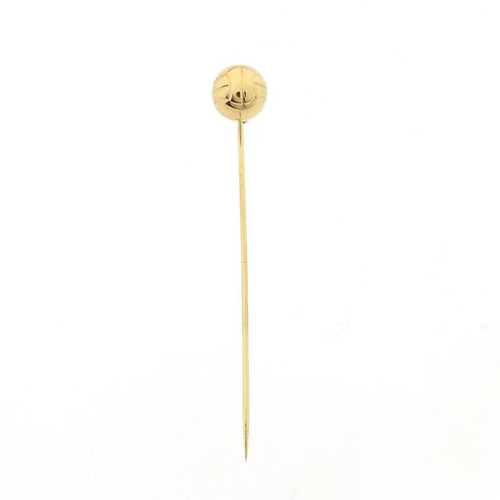 Gouden reversspeld/dasspeld; volleybal (Broche), Handtassen en Accessoires, Broches, Goud, Gebruikt, Goud, Ophalen of Verzenden