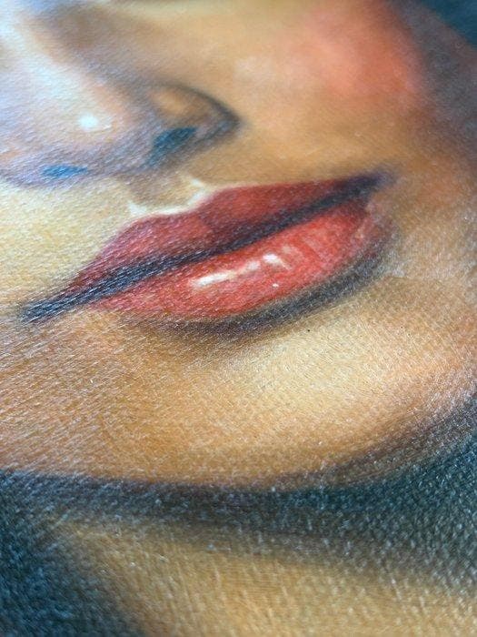 Giuseppe Giglio (1957) - Regina del velo cremisi, Antiquités & Art, Art | Peinture | Moderne