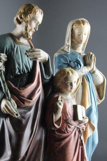 Beeld, Heilige Familie - 42 cm - Gips