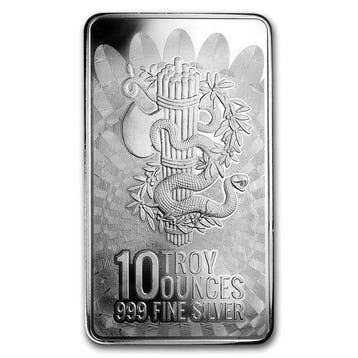 10 troy ounce - Zilver .999 - 10 oz Liberty and Unity 999