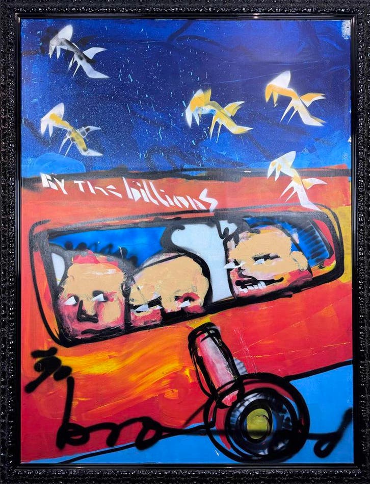 Herman Brood | Origineel Schilderij: Billions, Antiquités & Art, Art | Peinture | Abstraite, Enlèvement ou Envoi