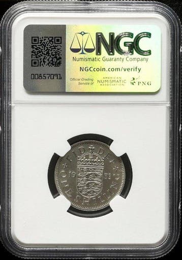 Verenigd Koninkrijk. Isabel II. 1 Shilling 1953 - NGC PF67